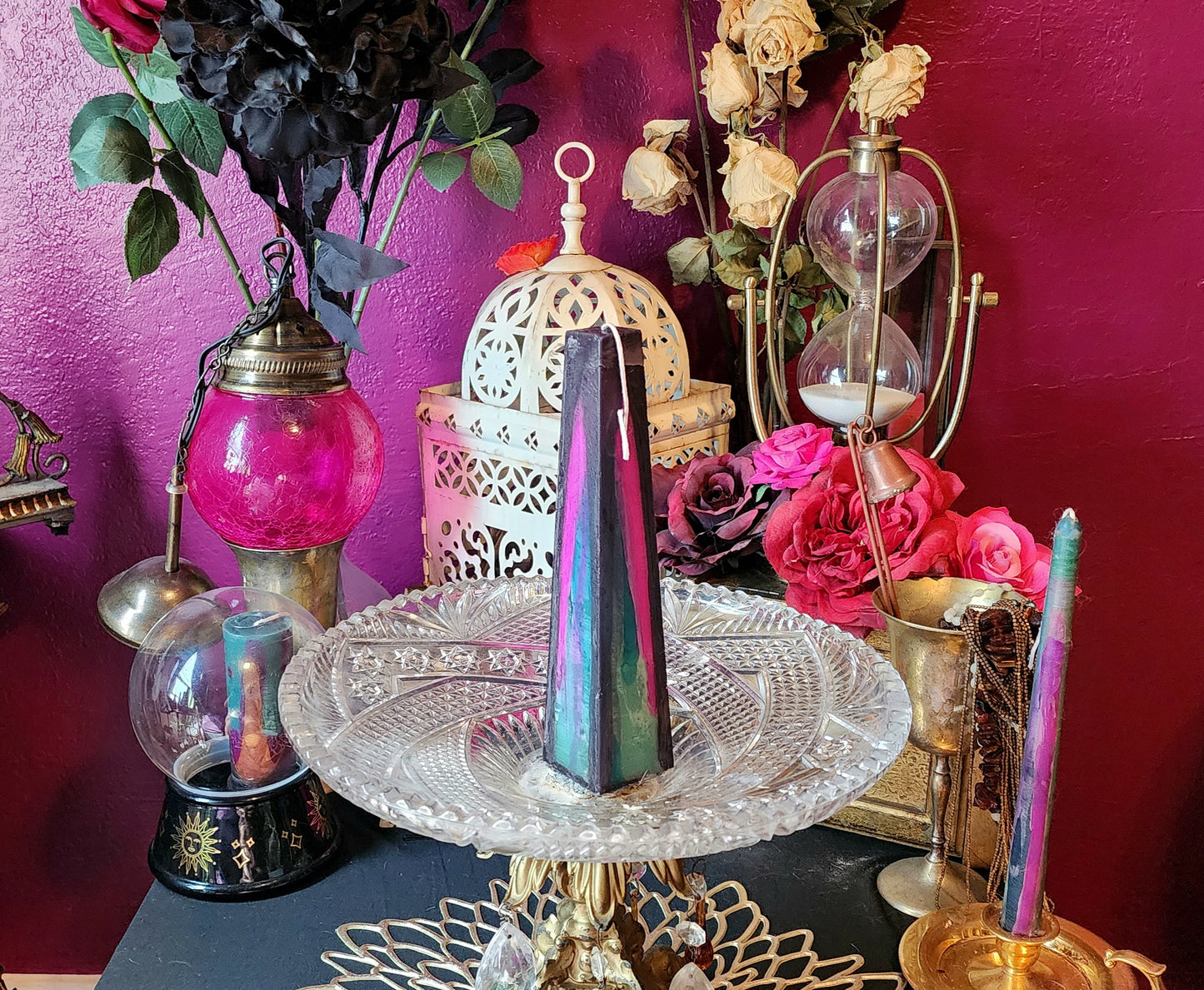 Watermelon Teal Obelisk Small